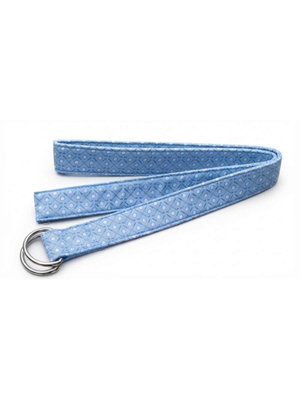 Vineyard Vines Light Blue Golf Club O-Ring 100% Cotton Belt Large L Unisex